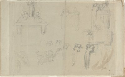 Studieark [rekto og verso] av John Flaxman