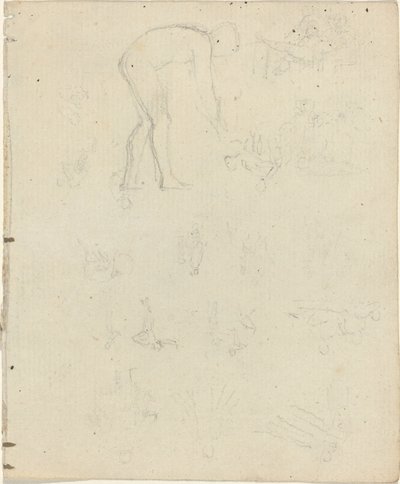 Studieark [rekto og verso] av John Flaxman
