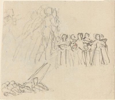 Studieark [rekto og verso] av John Flaxman