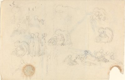 Studieark [rekto og verso] av John Flaxman