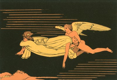 Søvn og død formidler liket av Sarpedon til Lycia av John Flaxman