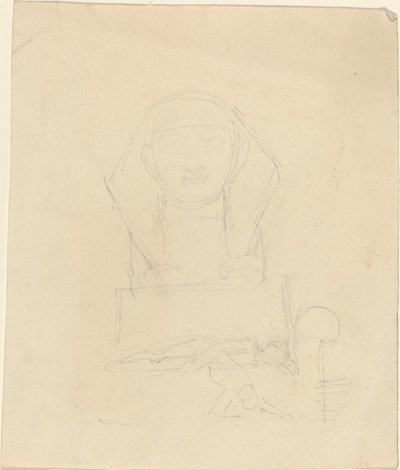 Sfinx med liggende figurer i forgrunnen av John Flaxman