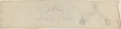Studier for en triumfbue overvunnet av Britannia [recto and verso] av John Flaxman