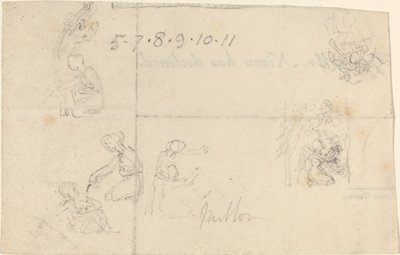 Studier av knelende kvinner av John Flaxman