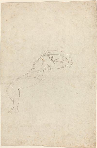 Studie av en semi-tilbakeliggende figur av John Flaxman