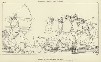 Ulysses dreper frierne av John Flaxman