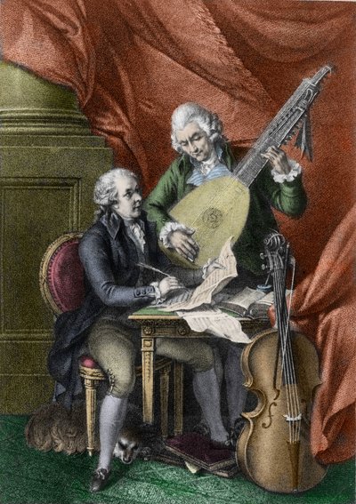 Wolfgang Amadeus Mozart og Franz Joseph Haydn av John Francis Rigaud