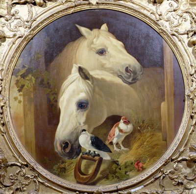 Hester ved en stalldør av John Frederick Herring Snr