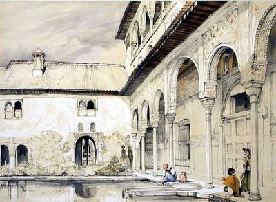 Court of the Myrtles av John Frederick (after) Lewis