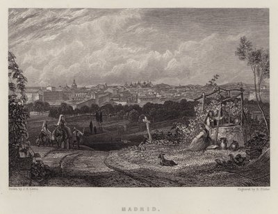 Madrid (farge litho) av John Frederick (after) Lewis
