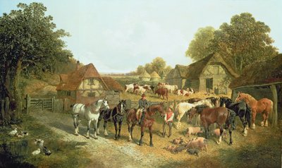 En engelsk Homestead (olje) av John Frederick Herring Senior