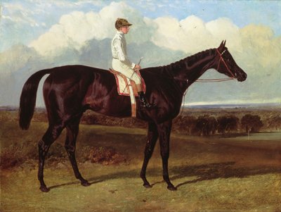 Jonathan Wild en Dark Bay Race Horse, i Goodwood, T.Ryder opp, 1846 av John Frederick Herring Senior