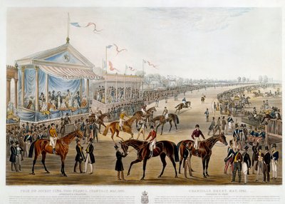 Prix du jockey club a Chantilly i 1841 Trykk av John Frederick Herring (1795-1865) av John Frederick Herring Senior