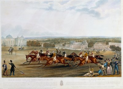 Prix du jockey club a Chantilly i 1841 Trykk av John Frederick Herring (1795-1865) (ec.engl.) 1841 Collection privee av John Frederick Herring Senior