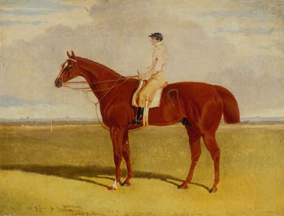 Fullmektig med P. Conolly oppe på seks mils bunn, Newmarket (olje på lerret) av John Frederick Jr. Herring