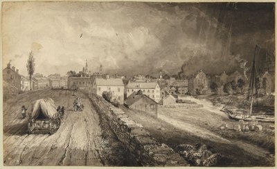 Mølleby i Connecticut av John Frederick Kensett