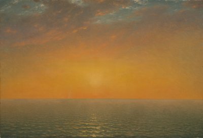Solnedgang på havet, 1872. av John Frederick Kensett