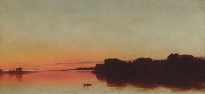 Skumring over sundet, Darien, Connecticut av John Frederick Kensett