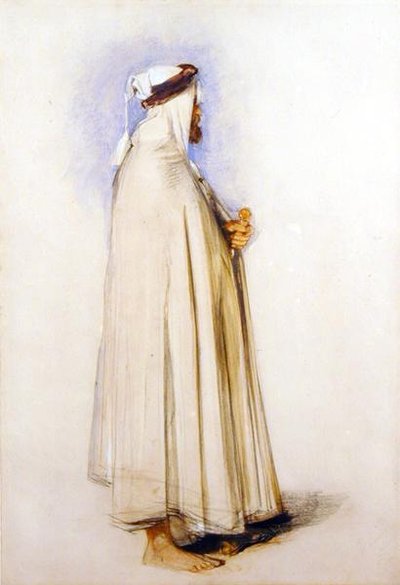En araber (akvarell over blyant på papir) av John Frederick Lewis
