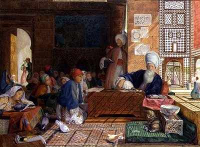 Interiør av en skole, Kairo (wc) (se også 22700) av John Frederick Lewis