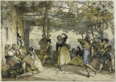 Spanske bønder som danser Bolero av John Frederick Lewis