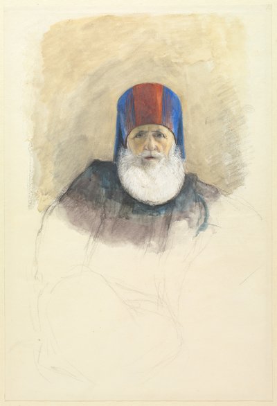 Studie for Mehmet Ali Pasha av John Frederick Lewis