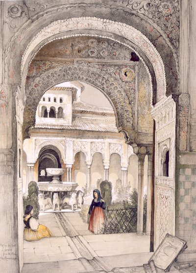 The Fountain of the Lions, fra Hall of the Abencerrajes, fra 