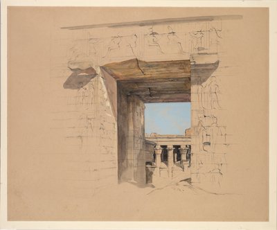 The Temple of Edfu: The Door of the Pylon, 1850. av John Frederick Lewis