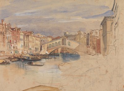 Venezia: Canal Grande og Rialto av John Frederick Lewis