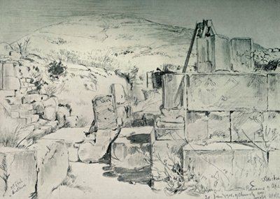 Apse of the Fourth Century Church Over Jacobs Well ved Shechum Nablus, 1902. av John Fulleylove