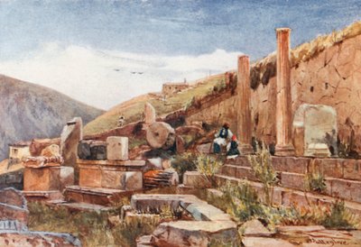 Delphi. Athenernes portiko av John Fulleylove