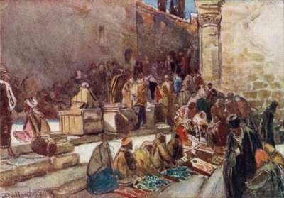 Inngang til forgården til Den hellige gravs kirke, Jerusalem av John Fulleylove