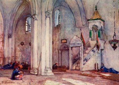 Interiør av moskeen i Samaria, 1902. av John Fulleylove