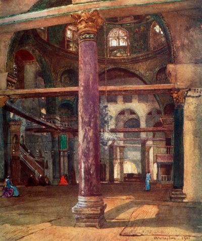 Interiør av moskeen i El Aksa fra sørøst, 1902. av John Fulleylove