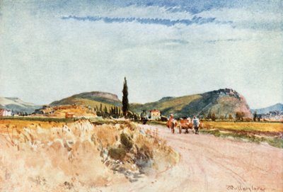 Nauplia og Tiryns fra veien til Argos av John Fulleylove