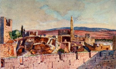 Del av citadellet i Jerusalem, 1902. av John Fulleylove