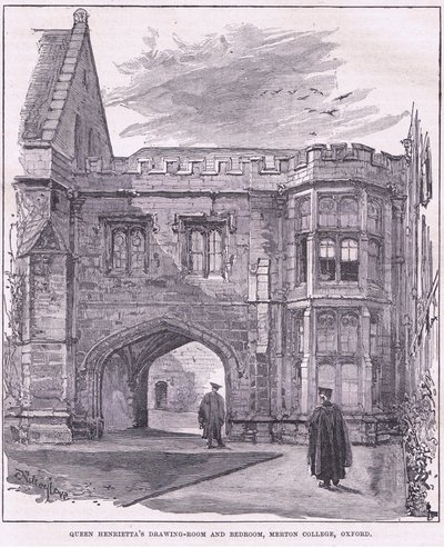 Dronning Henriettas stue og soverom, Merton College, Oxford av John Fulleylove