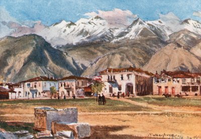 Sparta og Mount Taygetus av John Fulleylove