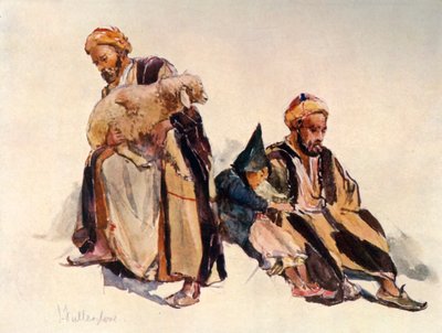 Syriske hyrder og hyrdegutt, 1902. av John Fulleylove