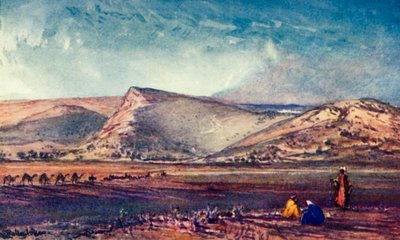 Åsene rundt Nasaret fra Esdraelon-sletten, 1902. av John Fulleylove