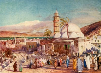 Moskeen i Tiberias og Galileasjøen, 1902. av John Fulleylove