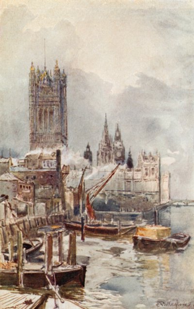 The New Houses of Parliament, fra elven av John Fulleylove