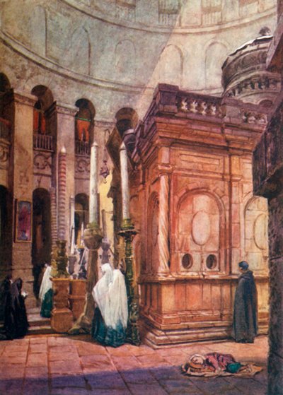 Rotunden og kapellet til Den hellige grav, 1902. av John Fulleylove
