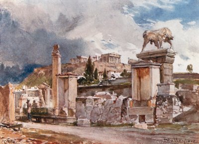 The Street of Tombs utenfor Dipylon i Athen av John Fulleylove