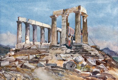Athenas tempel ved Sunium fra nord av John Fulleylove