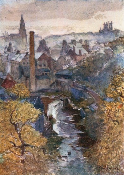 The Water of Leith fra Dean Bridge av John Fulleylove