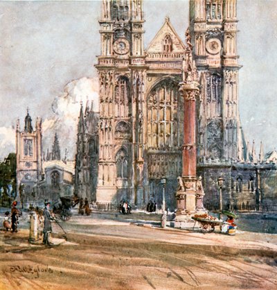 Vestfronten (fargelitografi) av John Fulleylove