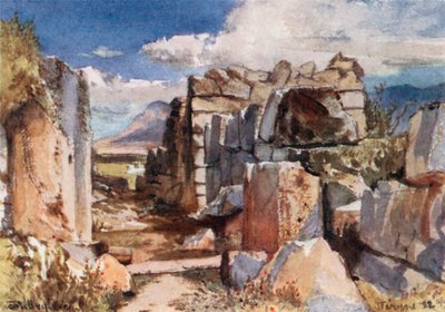 Tiryns. Porten til det øvre slottet av John Fulleylove