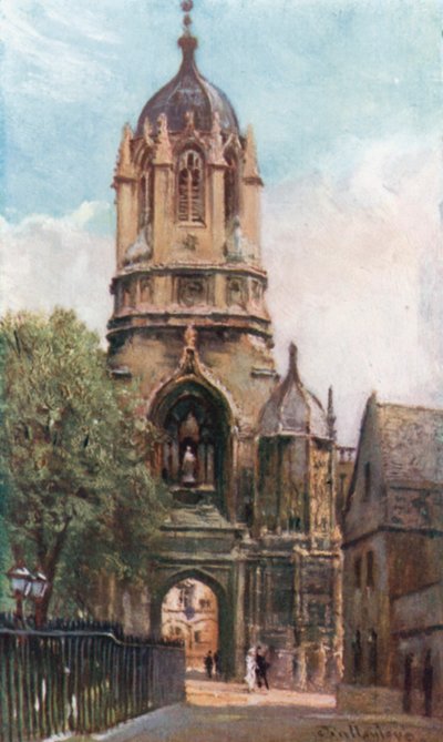 Tom Tower, Christ Church College (fargelitografi) av John Fulleylove