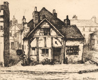 Old House, Salop Street, Wolverhampton, fra 'Remnants of Old Wolverhampton, Vol. 1', utgitt 1880 av John Fullwood